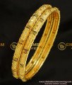 BNG211 - 2.8 Size Elegant Look Gold Plated Enamel Design Gold Plated Bangles  