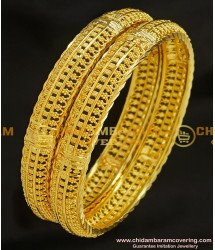 BNG214 - 2.6 Size Latest Beautiful Gold Bangles Design Gold Plated Valayal Design 