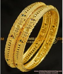 BNG216 - 2.6 Size Wedding Bangle Gold Design Enamel Coating Bangles Imitation Jewelry 