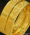 BNG219 - 2.6 Size Indian Bridal Gold Look Broad Plain Bangles Design Gold Plated Jewellery