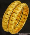 BNG224 - 2.6 Size Grand Look Broad Bangle Design Dye Gold Bangles for Wedding