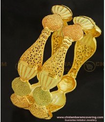 BNG225 - 2.6 Size Beautiful Party Wear Rose Gold Finish Fancy Bangles Imitation Jewellery