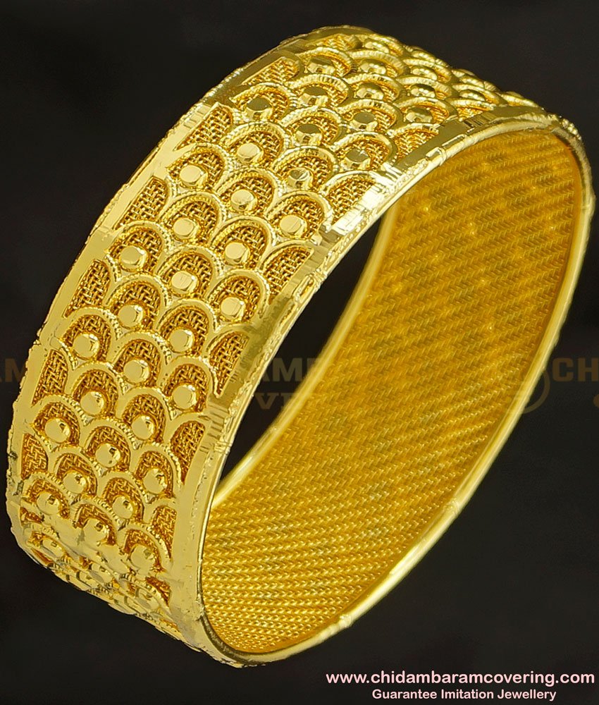 BNG227 - 2.6 Size Trending Gold Bangle Design Single Kada Bangle for Wedding