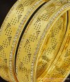 BNG237 - 2.8 Size Grand Look White Stone Party Wear Non Guarantee Bangles for Women