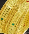 BNG244 - 2.6 Size Bridal Wear Net Design Stone Gold Forming Bangles Set Imitation Jewellery