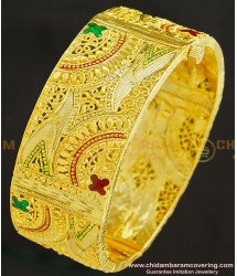 BNG246 -2.8 Size Wedding Collection Gold Plated Enamel Forming Designer Kada Screw Open Bangle Online