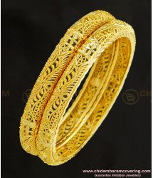 BNG255 - 2.8 Size Bridal Wear Gold Look Bangles Design Gold Plated Jewellery Online