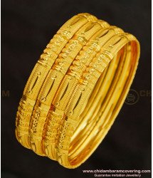 BNG269 - 2.6 Size Stunning Gold Broad Bangle Design Dye Gold Plated Bangles for Wedding