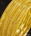 BNG274 - 2.6 Size Latest Bridal Wear Spiral Design Gold Finish Designer 4 Bangles Set Online