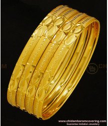 BNG279 - 2.10 Size Set Of 4 Pieces Diamond Cut Bangles Design Indian Imitation Jewellery