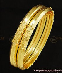 BNG284 - 2.6 Size Real Gold Design Plain Kada Bangles Guaranteed Bangles Design for Daily Use