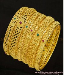 BNG292 - 2.6 Size Latest Collections Stunning Gold Gold Forming Indian Wedding Bangles Set 