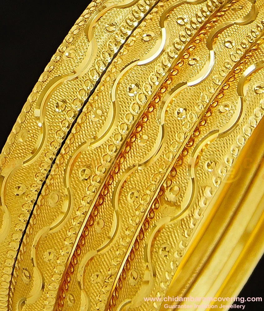 Buy Traditional 4 Bangles Set Gold Designs Bridal Wear Bangles Set ...