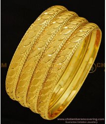 BNG294 - 2.6 Size Daily Wear Handcrafted Designer Broad 4 Bangles Set Best for Women