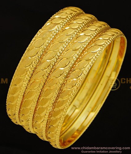 BNG294 - 2.8 Size Daily Wear Handcrafted Designer Broad 4 Bangles Set Best for Women