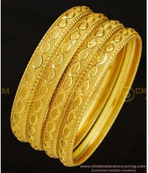 BNG296 - 2.4 Size Mansiyaorange Fancy Gold Border Bangles Design Indian Gold Imitation Jewellery 