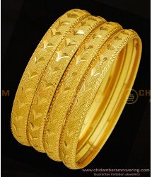 BNG312 - 2.10 Size Traditional Fancy Designer Casual Hand Work Self Cutting Design Daily Wear 4 Bangles Set 