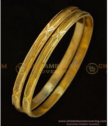 BNG319 - 2.6 Size Pure Impon Jewellery Natural Colour Daily Wear Plain Panchaloha Bangles Buy Online