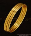 BNG327 - 2.6 Size One Gram Gold Daily Use Plain Bangles Design Set Of 4 Pcs at Best Price 