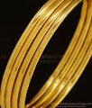 BNG327 - 2.10 Size One Gram Gold Daily Use Plain Bangles Design Set Of 4 Pcs at Best Price 