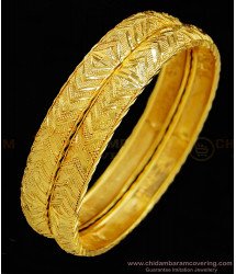 BNG332 - 2.6 Size Trending Indian Bridal Gold Look Plain Bangles Design Gold Plated Jewellery