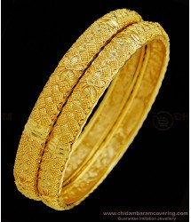 BNG333 - 2.4 Size Good Quality Pure Gold Plated Designer Women’s Bangles Online 