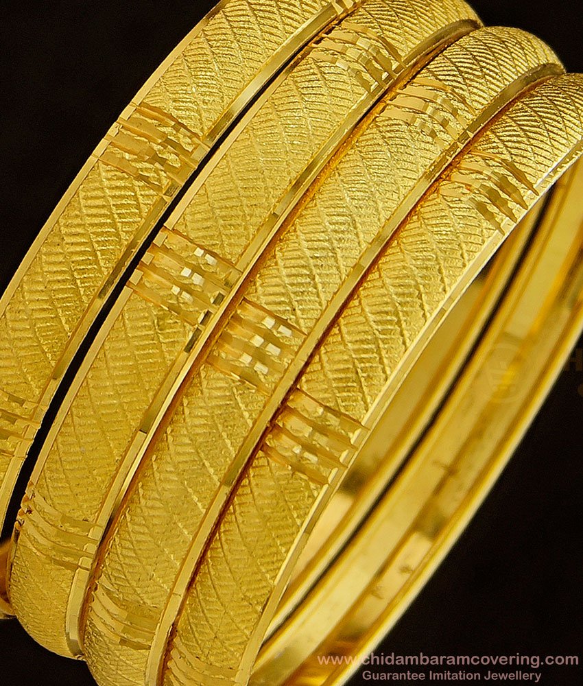 BNG356 - 2.8 Size Buy Gold Design Daily Wear 4 Bangles Set Best Price Online