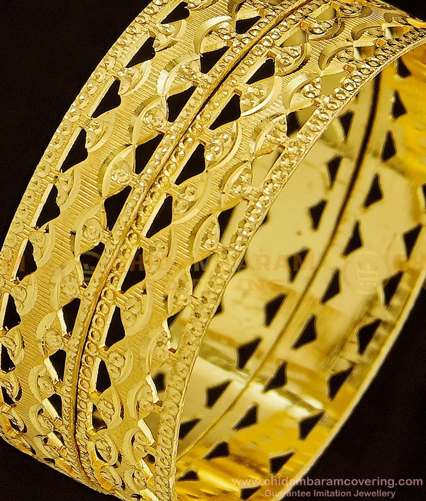 BNG357- 2.8 Size Unique New Gold Border Design Bangles Indian Imitation Jewellery 