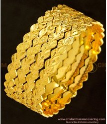BNG361 - 2.4 Size New Model Leaf Patter Designer Guaranteed Bangles for Women 