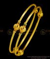 BNG363 - 2.8 Size Latest Design Daily Use Gold Plated Kambi Bangles Set for Women 