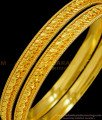 BNG374 - 2.4 Size Real Gold Design One Gram Gold Twisted Bangles South Indian Guarantee Bangle Online