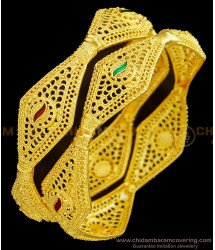 BNG378 - 2.6 Size Indian Bridal Gold Look Designer Enamel Bangle Designs Gold Plated Jewellery