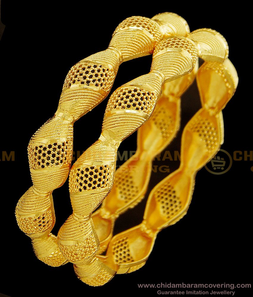 BNG379 - 2.8 Size Latest Bangles Design Gold Pattern Indian Imitation Bangles Online 