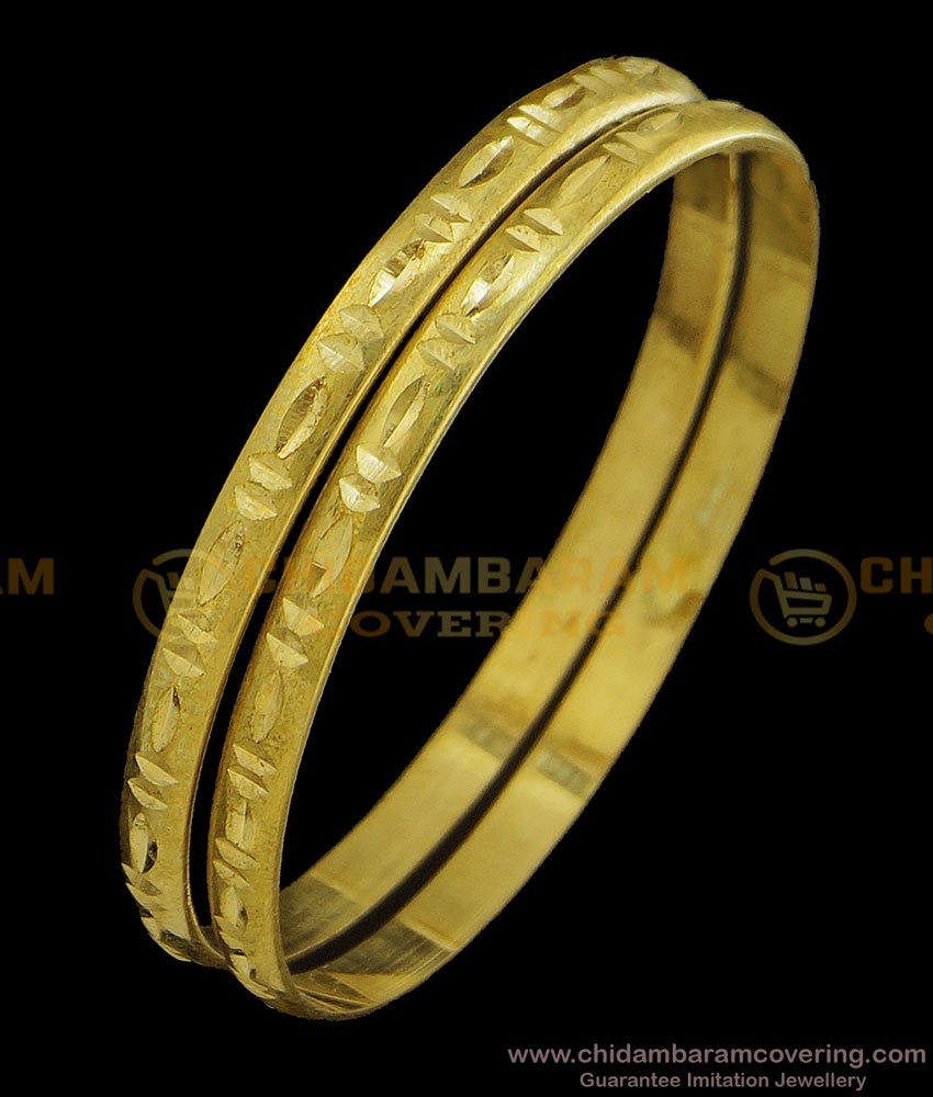 BNG383 - 2.4 Size Pure Impon Jewellery Light Weight Daily Wear Panchaloha Five Metal Bangles