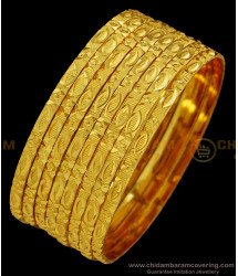 BNG391 - 2.8 Size Traditional Bridal Wear Wedding Gold Bangles Design 8 Pieces Set Buy Online