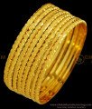 BNG393 - 2.4 Size 8 Bangles Set New Model Imitation Thin Gold Bangles Valayal Design for Wedding