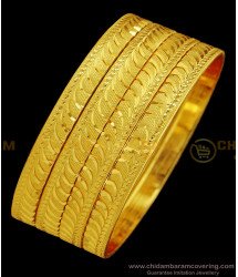 BNG394 - 2.4 Size New Design Gold Border Bangles Set Of 4 Pieces Bangle for Women