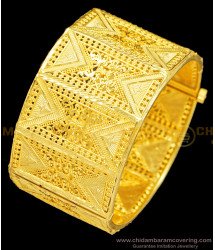 BNG405 -2.6 Size Heavy Gold Bangles Design 1 Gram Big Bangles Gold Forming Screw Kada Bangle Online