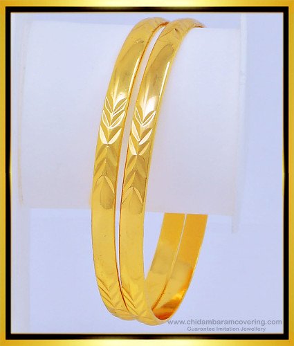BNG419 - 2.8 Size Traditional Impon Gold Bangles Design Buy Indian Imitation Jewellery Online 