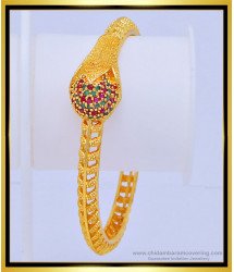 BNG447 - 2.8 Size Elegant Party Wear Ad Stone Single Bangles One Gram Gold Jewellery Online