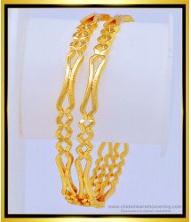 BNG455 - 2.8 Size New Pattern Real Gold Design One Gram Gold Guarantee Strong Bangles Online