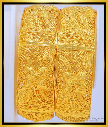 BNG465 - 2.8 Size Indian Bridal Gold Look Designer Kada Bangle Design Buy Online Shopping