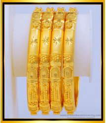 BNG473 - 2.8 Size Real Gold Look First Quality Gold Forming Bridal Wear Bangles for Wedding 