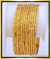 BNG486 - 2.6 Size Traditional Gold Bangles Design Buy Indian Wedding Bangles Set Online  