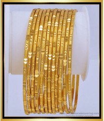 BNG490 - 2.8 Size Indian Imitation Jewellery Thin Bangles 12 Pcs Set Wedding Bangles 