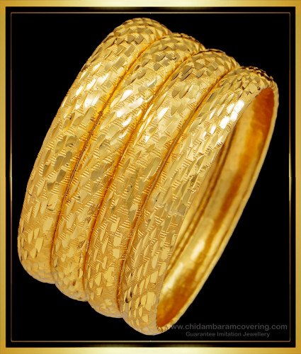 BNG504 - 2.4 Size Bridal Wear Broad Bangles Design Set Of 4 Bangles Best Price in India 
