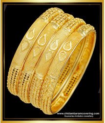BNG510 - 2.6 Size Latest Design Light Weight Bangles 4 Pcs Set Bridal Wear Bangle Collection Online