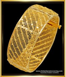 BNG524 -2.8 Size One Gram Gold Jewellery Screw Type Single Broad Kada Bangle Online