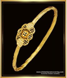BNG544 - 2.8 Size Latest Gold Bangles Design Gold Plated Daily Use Simple Single Kappu Bangle  