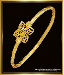 BNG545 - 2.4 Size One Gram Gold Twisted Design Office Wear Single Bangle Design for Daily Use